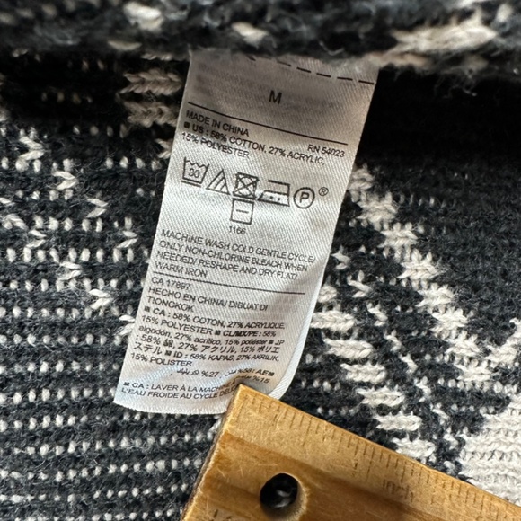 Old Navy Women's Gray‎ Patterned Shawl Collar Open Front Cardigan Size Medium - Picture 5 of 7